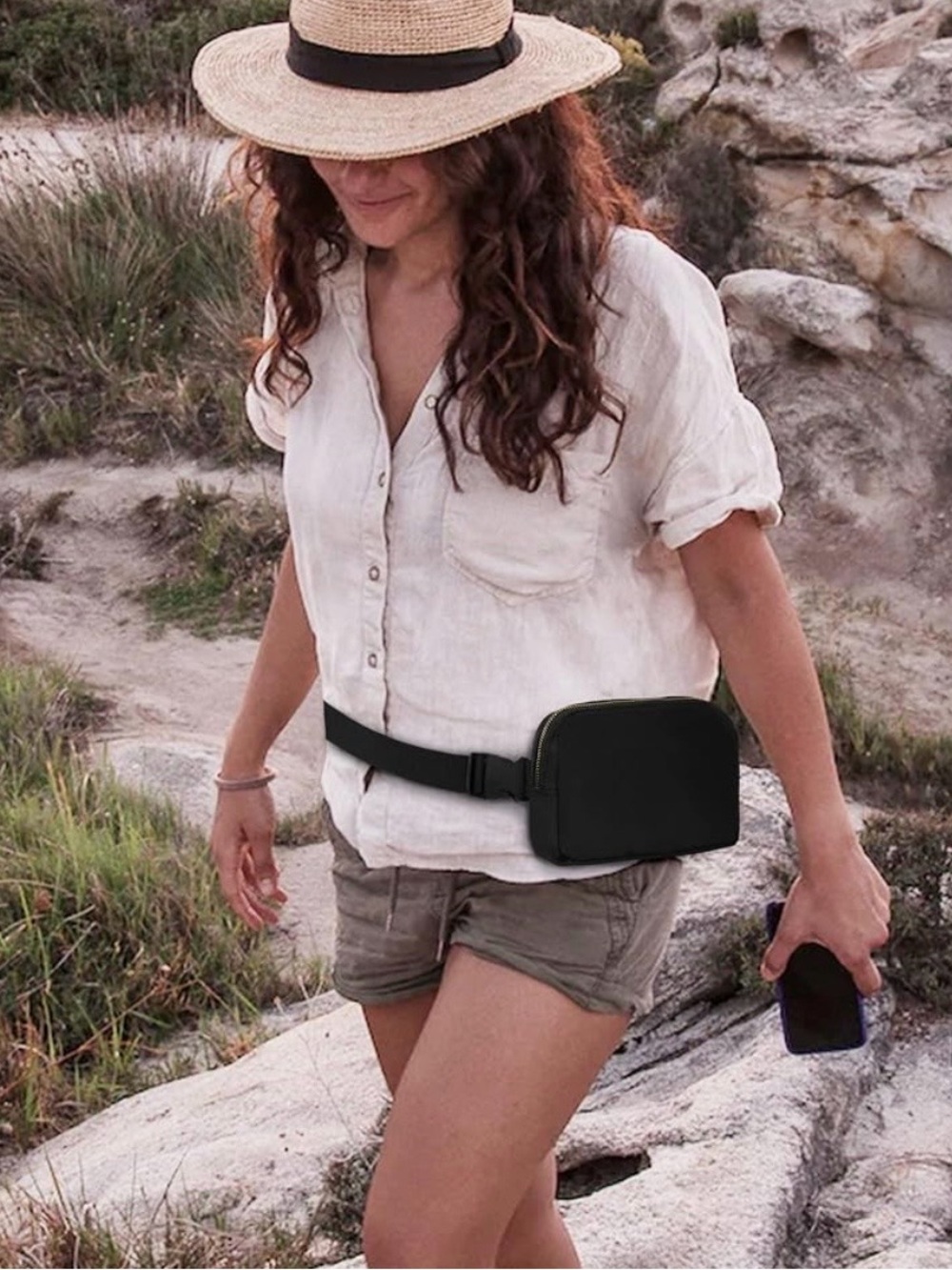 Minimalist Black Waist Bag